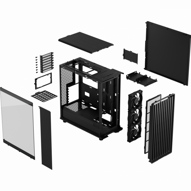 Корпус ПК без блока питания Fractal Design North TG Momentum Edition Black — для бизнеса и офиса Корпус ПК без блока питания Fractal Design North TG Momentum Edition Black — для бизнеса и офиса