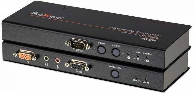 Удлинитель консоли (клав./мышь USB+мон.+аудио+RS232) на 200м ATEN CE770 — для бизнеса и офиса Удлинитель консоли (клав./мышь USB+мон.+аудио+RS232) на 200м ATEN CE770 — для бизнеса и офиса