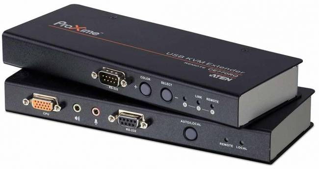 Удлинитель консоли (клав./мышь USB+мон.+аудио+RS232) на 200м ATEN CE770 — для бизнеса и офиса Удлинитель консоли (клав./мышь USB+мон.+аудио+RS232) на 200м ATEN CE770 — для бизнеса и офиса