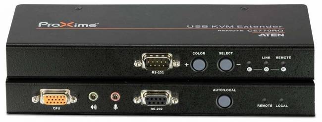 Удлинитель консоли (клав./мышь USB+мон.+аудио+RS232) на 200м ATEN CE770 — для бизнеса и офиса Удлинитель консоли (клав./мышь USB+мон.+аудио+RS232) на 200м ATEN CE770 — для бизнеса и офиса