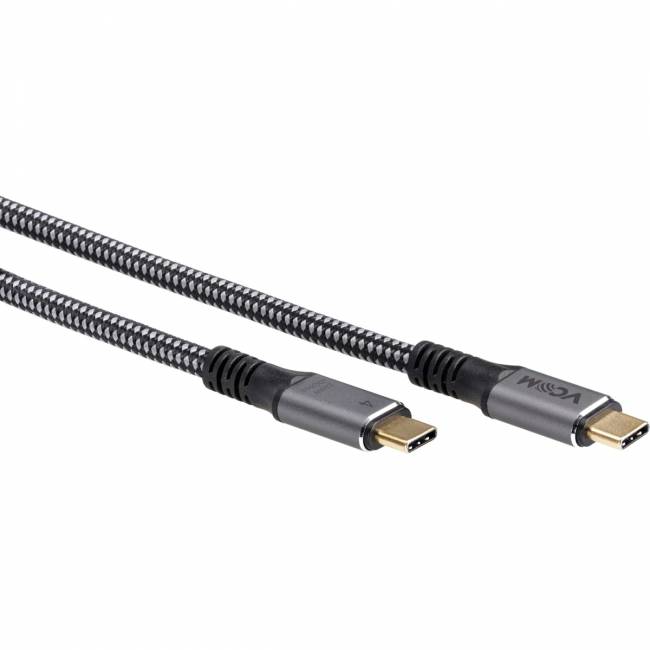 Кабель USB4 TypeC(M)--TypeC(M), 5K@60Hz, 40GBps, PD 240W, 5A, VCOM, 1.2м <CU541M-1.2M> Кабель VCOM USB Type-C M/USB Type-C M (CU541M-1.2M) — для бизнеса и офиса