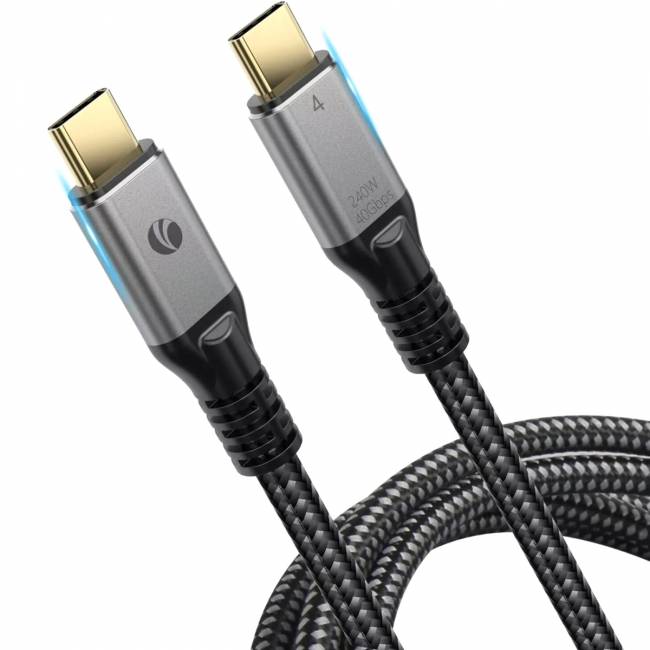 Кабель USB4 TypeC(M)--TypeC(M), 5K@60Hz, 40GBps, PD 240W, 5A, VCOM, 1.2м <CU541M-1.2M> Кабель VCOM USB Type-C M/USB Type-C M (CU541M-1.2M) — для бизнеса и офиса