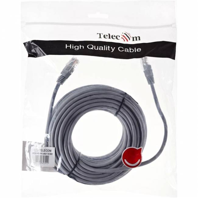 Патчкорд литой Telecom  UTP кат.6 20m VCOM NA102-UTP-C6-20M — для бизнеса и офиса