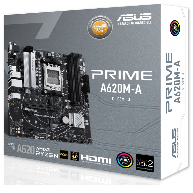 Материнская плата Asus PRIME A620M-A-CSM (90MB1F10-M0EAYC) — для бизнеса и офиса
