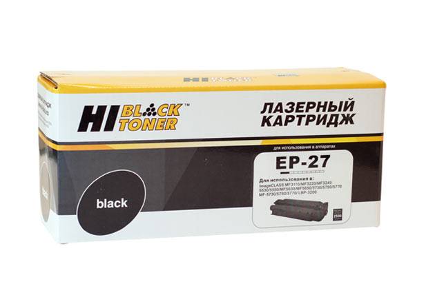 Картридж Hi-Black (HB-EP-27) для Canon MF-3110/3228/3240/LBP-3200, Bk, 2,5K — для бизнеса и офиса Картридж Hi-Black (HB-EP-27) для Canon MF-3110/3228/3240/LBP-3200, Bk, 2,5K — для бизнеса и офиса