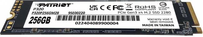 Накопитель SSD Patriot P320P256GM28 — для бизнеса и офиса Накопитель SSD Patriot P320P256GM28 — для бизнеса и офиса