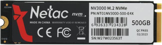 Накопитель SSD Netac NT01NV3000-500-E4X — для бизнеса и офиса