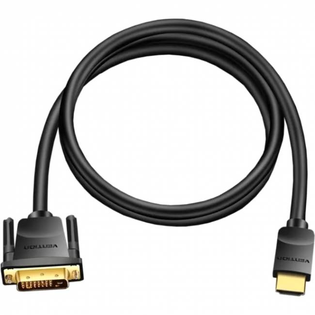 Кабель Vention HDMI 19M/DVI-D Dual link 25M - 2 м. Кабель Vention HDMI M/DVI-D M (ABFBH) — для бизнеса и офиса