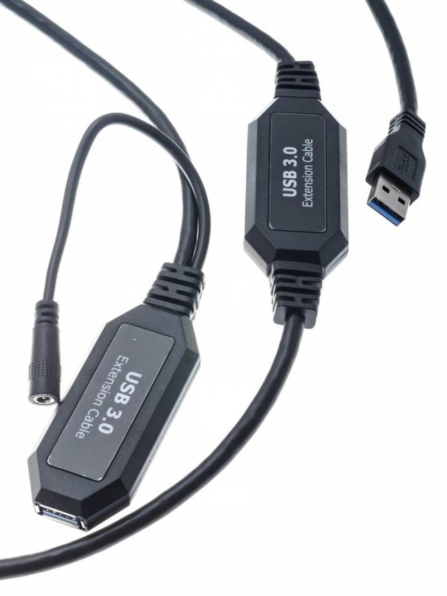 Кабель-адаптер USB3.0-repeater, удлинительный активный <Am-->Af> 10м VCOM <CU827> VCOM USB 2.0 Type-AM - USB 2.0 Type-AF 10м — для бизнеса и офиса