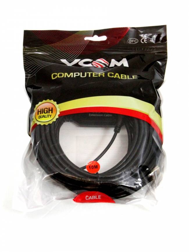 Кабель-адаптер USB3.0-repeater, удлинительный активный <Am-->Af> 10м VCOM <CU827> VCOM USB 2.0 Type-AM - USB 2.0 Type-AF 10м — для бизнеса и офиса