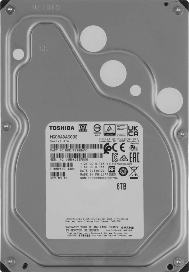 Жесткий диск Toshiba MG08ADA600E — для бизнеса и офиса Жесткий диск Toshiba MG08ADA600E — для бизнеса и офиса