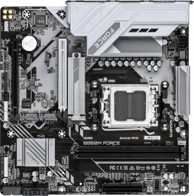 Материнская плата Gigabyte B850M FORCE — для бизнеса и офиса Материнская плата Gigabyte B850M FORCE — для бизнеса и офиса