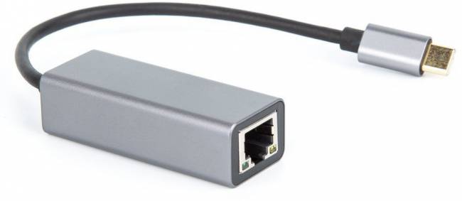 Кабель-переходник USB 3.1 Type-C -->RJ-45 1000Mbps Ethernet, Aluminum Shell, 0.15м VCOM <DU320M> VCOM DU320M — для бизнеса и офиса