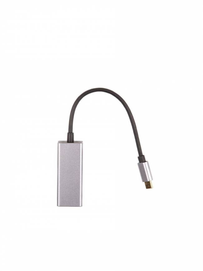 Кабель-переходник USB 3.1 Type-C -->RJ-45 1000Mbps Ethernet, Aluminum Shell, 0.15м VCOM <DU320M> VCOM DU320M — для бизнеса и офиса