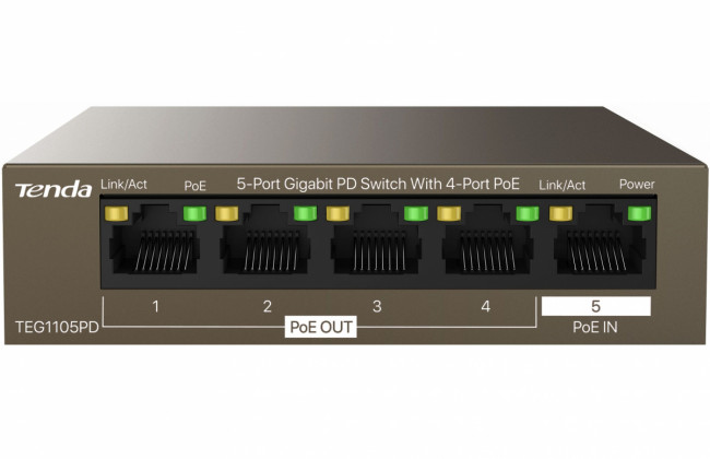 Коммутатор Tenda TEG1105PD — для бизнеса и офиса