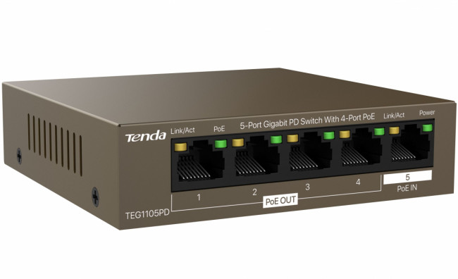 Коммутатор Tenda TEG1105PD — для бизнеса и офиса