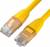 GCR Патч-корд прямой 1.0m LSZH UTP кат.6, желтый, 24 AWG, литой без фиксатора, ethernet high speed, RJ45, T568B Greenconnect RJ45(m) - RJ45(m) Cat. 6 U/UTP LSZH 1м — для бизнеса и офиса
