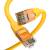 GCR Патч-корд прямой 1.0m LSZH UTP кат.6, желтый, 24 AWG, литой без фиксатора, ethernet high speed, RJ45, T568B Greenconnect RJ45(m) - RJ45(m) Cat. 6 U/UTP LSZH 1м — для бизнеса и офиса