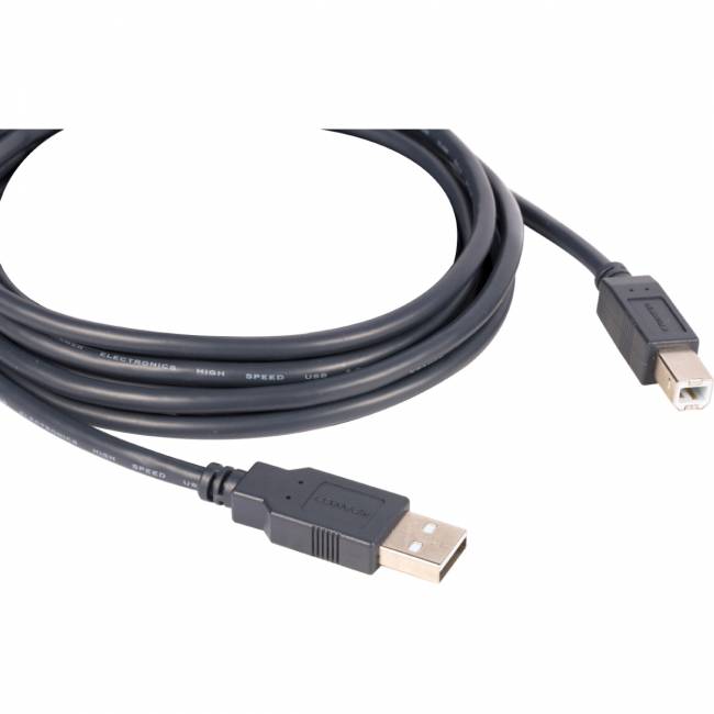 Кабель USB-A 2.0 вилка- USB-B вилка, 3 м Kramer C-USB/AB-10 — для бизнеса и офиса Кабель USB-A 2.0 вилка- USB-B вилка, 3 м Kramer C-USB/AB-10 — для бизнеса и офиса