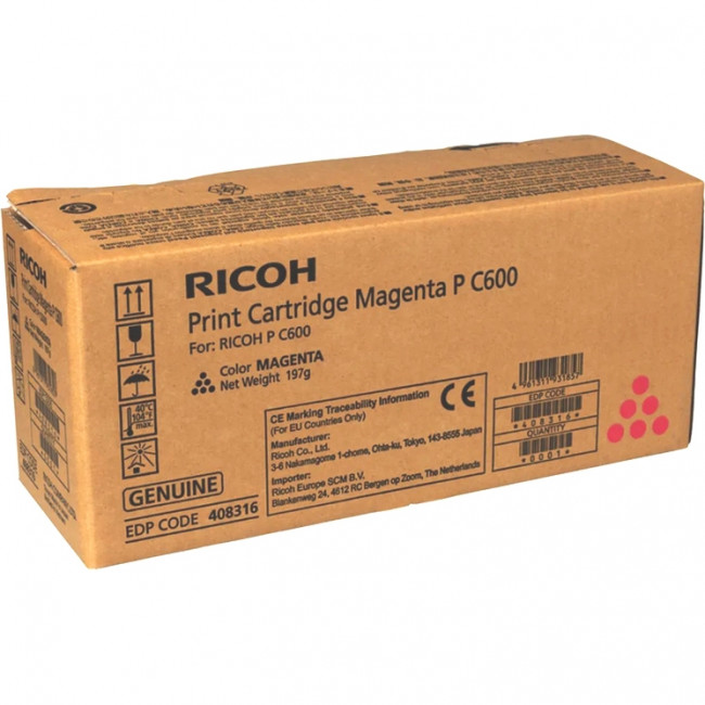 Тонер тип P C600 малиновый (12К) Ricoh 408316 — для бизнеса и офиса