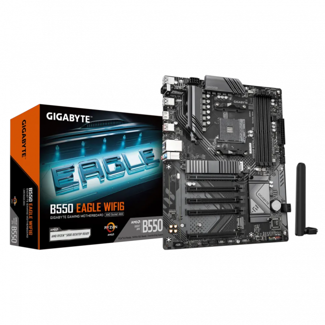 Материнская плата GIGABYTE B550 EAGLE WIFI6 — для бизнеса и офиса Материнская плата GIGABYTE B550 EAGLE WIFI6 — для бизнеса и офиса