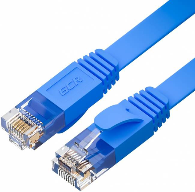 GCR Патч-корд PROF плоский прямой 10.0m, UTP медь кат.6, синий, 30 AWG, ethernet high speed 10 Гбит/с, RJ45, T568B, GCR-52852 Greenconnect RJ45(m) - RJ45(m) Cat. 7 U/UTP PVC 10м — для бизнеса и офиса GCR Патч-корд PROF плоский прямой 10.0m, UTP медь кат.6, синий, 30 AWG, ethernet high speed 10 Гбит/с, RJ45, T568B, GCR-52852 Greenconnect RJ45(m) - RJ45(m) Cat. 7 U/UTP PVC 10м — для бизнеса и офиса