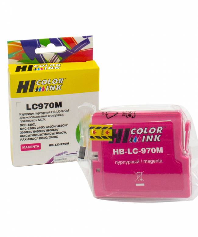 Картридж Hi-Black для Brother MFC-260c/235c/DCP-150c/135c, LC970M/LC1000M, magenta — для бизнеса и офиса Картридж Hi-Black для Brother MFC-260c/235c/DCP-150c/135c, LC970M/LC1000M, magenta — для бизнеса и офиса