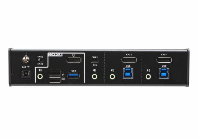 KVM переключатель ATEN CS1953-AT настольный 3-портовый гибридный DisplayPort USB 3.1  без адаптера питания ATEN CS1953-AT — для бизнеса и офиса