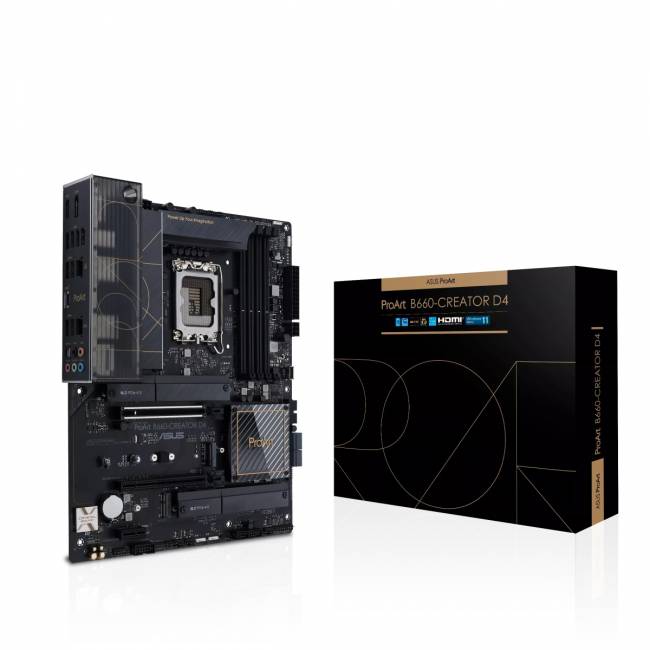 Материнская плата Материнская плата ASUS PROART B660-CREATOR D4 (90MB19F0-M1EAY0) — для бизнеса и офиса Материнская плата Материнская плата ASUS PROART B660-CREATOR D4 (90MB19F0-M1EAY0) — для бизнеса и офиса
