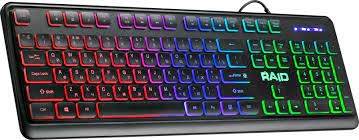 Defender Проводная игровая клавиатура Raid GK-778DL RU, Rainbow,104 кнопки Defender 45778 — для бизнеса и офиса Defender Проводная игровая клавиатура Raid GK-778DL RU, Rainbow,104 кнопки Defender 45778 — для бизнеса и офиса