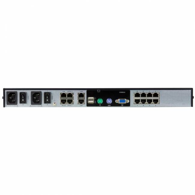 Переключатель, электрон., KVM, 1 local user PS2/USB+VGA+ IP user => 8 cpu (PS2/USB/Sun+VGA)/RS232, без шнуров и адаптеров, 1900x1200, 1U 19", исп.адаптеры и UTP, OSD, каскад 128, (двойное питание;поддержка технол. шифр.) ATEN KN1108VA — для бизнеса и офиса Переключатель, электрон., KVM, 1 local user PS2/USB+VGA+ IP user => 8 cpu (PS2/USB/Sun+VGA)/RS232, без шнуров и адаптеров, 1900x1200, 1U 19", исп.адаптеры и UTP, OSD, каскад 128, (двойное питание;поддержка технол. шифр.) ATEN KN1108VA — для бизнеса и офиса