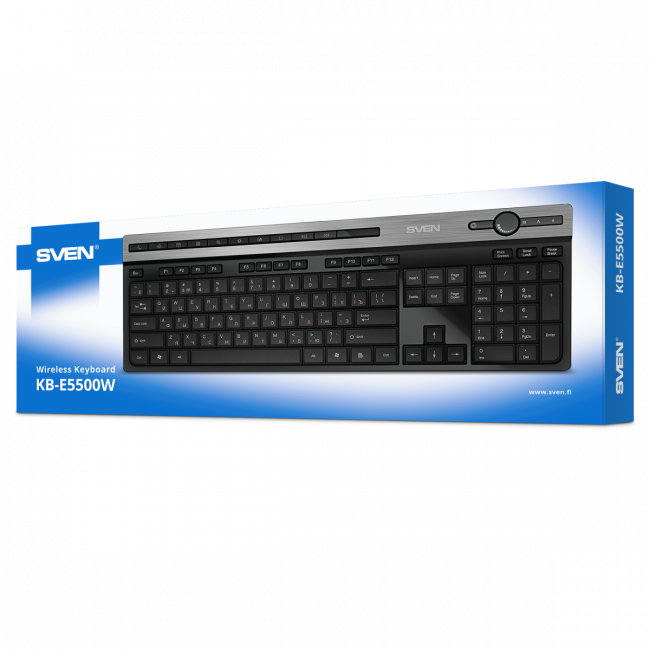 Беспроводная клавиатура SVEN KB-E5500W (2,4 GHz, 115кл.) Sven SV-021931 — для бизнеса и офиса Беспроводная клавиатура SVEN KB-E5500W (2,4 GHz, 115кл.) Sven SV-021931 — для бизнеса и офиса