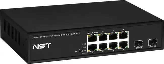 PoE коммутатор Fast Ethernet NST NS-SW-8G2G-P — для бизнеса и офиса PoE коммутатор Fast Ethernet NST NS-SW-8G2G-P — для бизнеса и офиса