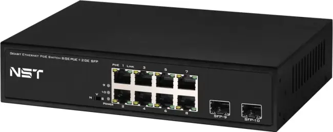 PoE коммутатор Fast Ethernet NST NS-SW-8G2G-P — для бизнеса и офиса PoE коммутатор Fast Ethernet NST NS-SW-8G2G-P — для бизнеса и офиса