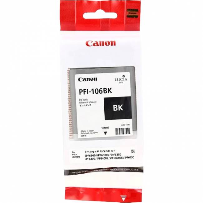 Картридж Canon PFI-106BK (6621B001) — для бизнеса и офиса Картридж Canon PFI-106BK (6621B001) — для бизнеса и офиса