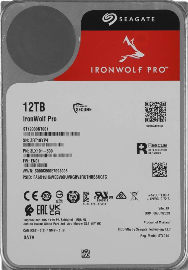 Жесткий диск Seagate ST12000NT001 — для бизнеса и офиса Жесткий диск Seagate ST12000NT001 — для бизнеса и офиса