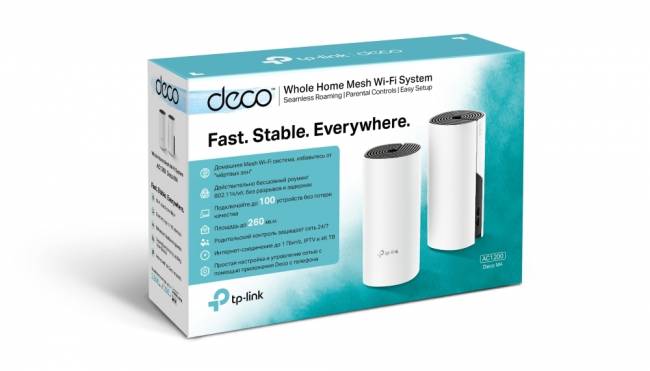 Точка доступа TP-Link Deco M4 (2-Pack) — для бизнеса и офиса Точка доступа TP-Link Deco M4 (2-Pack) — для бизнеса и офиса