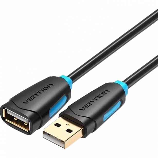 Кабель-удлинитель Vention USB 2.0 AM/AF - 1м Чёрный Кабель-удлинитель Vention USB 2.0 AM/AF - 1 м (CBCBF) — для бизнеса и офиса Кабель-удлинитель Vention USB 2.0 AM/AF - 1м Чёрный Кабель-удлинитель Vention USB 2.0 AM/AF - 1 м (CBCBF) — для бизнеса и офиса