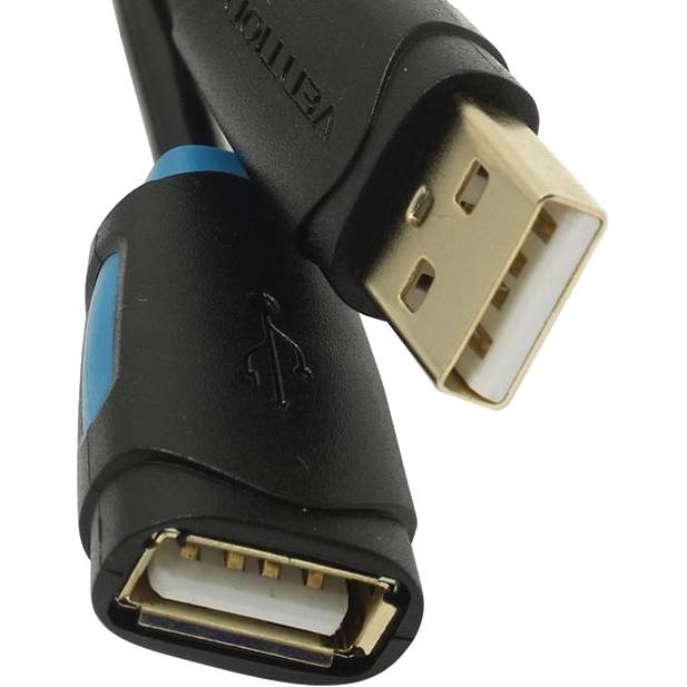Кабель-удлинитель Vention USB 2.0 AM/AF - 1м Чёрный Кабель-удлинитель Vention USB 2.0 AM/AF - 1 м (CBCBF) — для бизнеса и офиса Кабель-удлинитель Vention USB 2.0 AM/AF - 1м Чёрный Кабель-удлинитель Vention USB 2.0 AM/AF - 1 м (CBCBF) — для бизнеса и офиса
