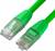 GCR Патч-корд прямой 1.0m LSZH UTP кат.6, зеленый, 24 AWG, литой без фиксатора, ethernet high speed, RJ45, T568B Greenconnect RJ45(m) - RJ45(m) Cat. 6 U/UTP LSZH 1м — для бизнеса и офиса