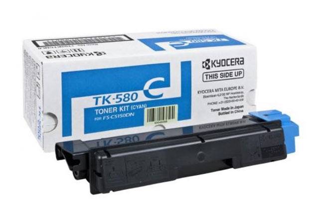 Картридж TK-580C Kyocera FS-C5150DN, 2,8К (O) голубой 1T02KTCNL0 — для бизнеса и офиса