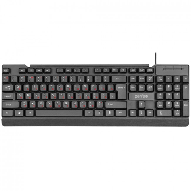Клавиатура проводная PERFEO Nice черный — для бизнеса и офиса Клавиатура проводная PERFEO Nice черный — для бизнеса и офиса