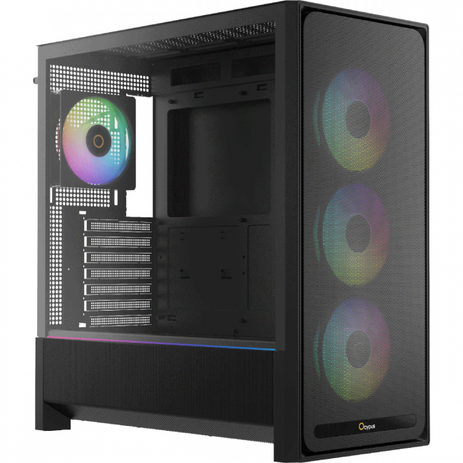 Корпус ПК без блока питания Ocypus Delta-C70-BKG400XX-GL — для бизнеса и офиса