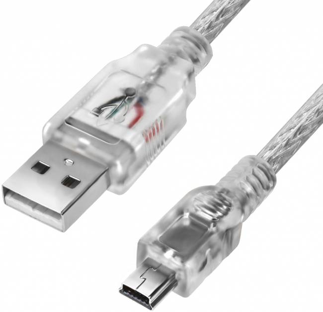 Greenconnect Кабель PROF 5.0m USB 2.0, AM/mini 5P, прозрачный, ферритовые кольца, 28/24 AWG, экран, армированный, морозостойкий, GCR-UM1M5P-BD2S-5.0m Greenconnect USB 2.0 Type-AM - miniUSB 5м — для бизнеса и офиса Greenconnect Кабель PROF 5.0m USB 2.0, AM/mini 5P, прозрачный, ферритовые кольца, 28/24 AWG, экран, армированный, морозостойкий, GCR-UM1M5P-BD2S-5.0m Greenconnect USB 2.0 Type-AM - miniUSB 5м — для бизнеса и офиса