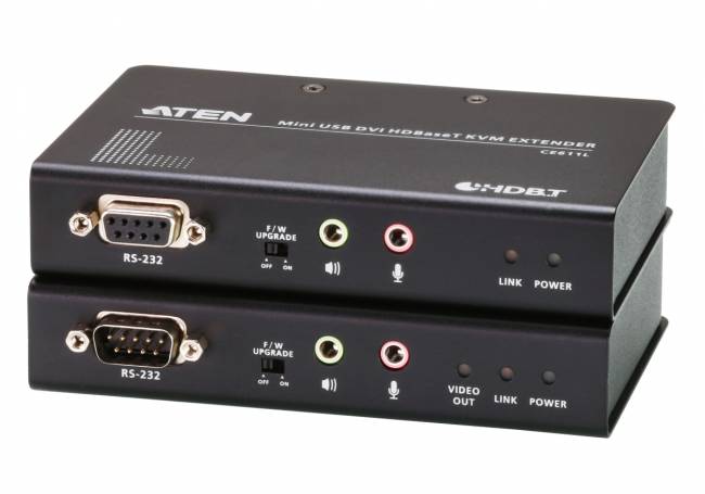 Мини USB DVI HDBaseT KVM удлинитель(1920x1200@100m) ATEN CE611 — для бизнеса и офиса Мини USB DVI HDBaseT KVM удлинитель(1920x1200@100m) ATEN CE611 — для бизнеса и офиса
