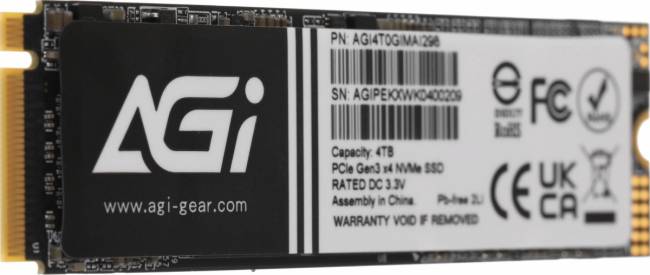 Накопитель SSD AGI TECHNOLOGY CO., LTD AGI4T0GIMAI298 — для бизнеса и офиса Накопитель SSD AGI TECHNOLOGY CO., LTD AGI4T0GIMAI298 — для бизнеса и офиса