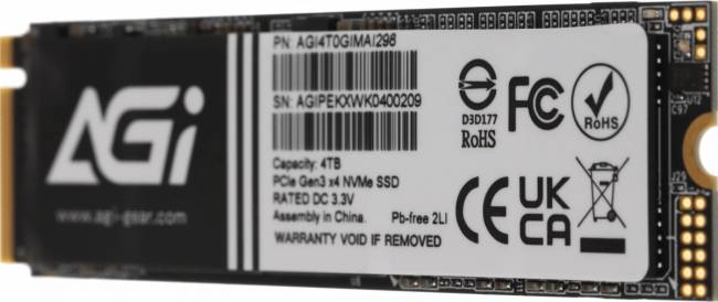 Накопитель SSD AGI TECHNOLOGY CO., LTD AGI4T0GIMAI298 — для бизнеса и офиса Накопитель SSD AGI TECHNOLOGY CO., LTD AGI4T0GIMAI298 — для бизнеса и офиса