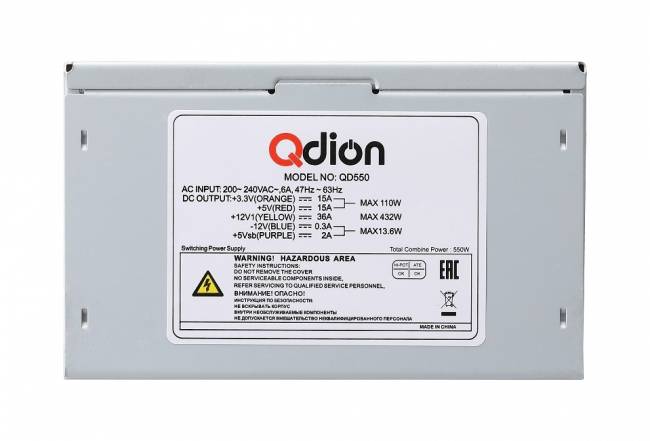 Блок питания 550Вт FSP QDION QD550 — для бизнеса и офиса Блок питания 550Вт FSP QDION QD550 — для бизнеса и офиса