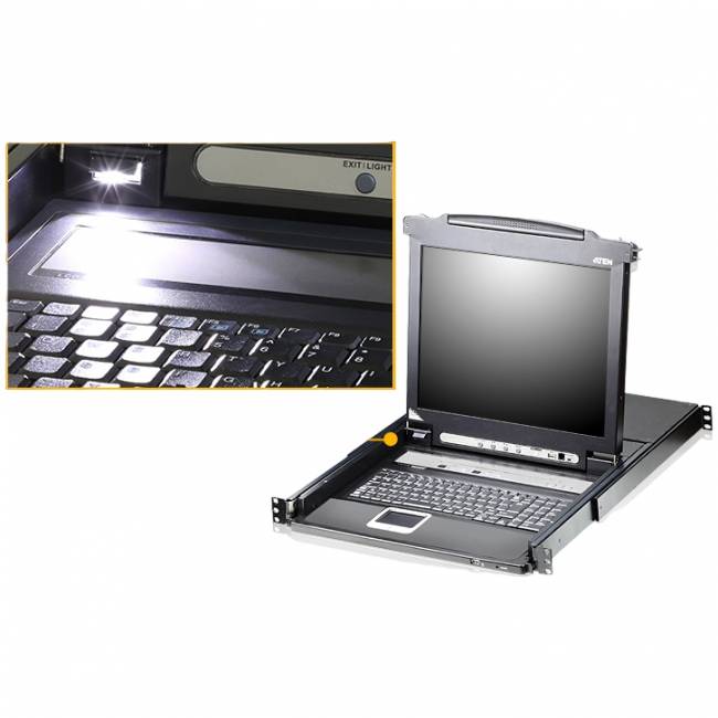 8-портовый IP KVM-переключатель с ЖК-дисплеем Slideaway/ATEN ATEN CL5708iMR — для бизнеса и офиса 8-портовый IP KVM-переключатель с ЖК-дисплеем Slideaway/ATEN ATEN CL5708iMR — для бизнеса и офиса