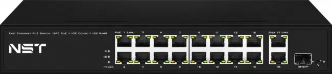 PoE коммутатор Fast Ethernet NST NS-SW-16F3G-P — для бизнеса и офиса PoE коммутатор Fast Ethernet NST NS-SW-16F3G-P — для бизнеса и офиса